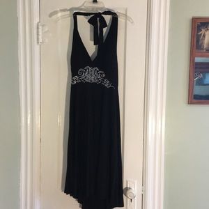 Women’s black halter dress